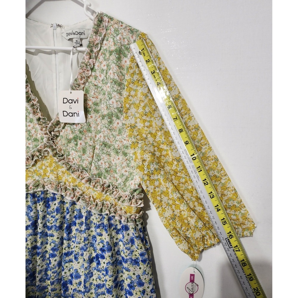 Davi & Dani Women's Floral Multicolor Romantic Maxi Dress Size M - Picture 4 of 7